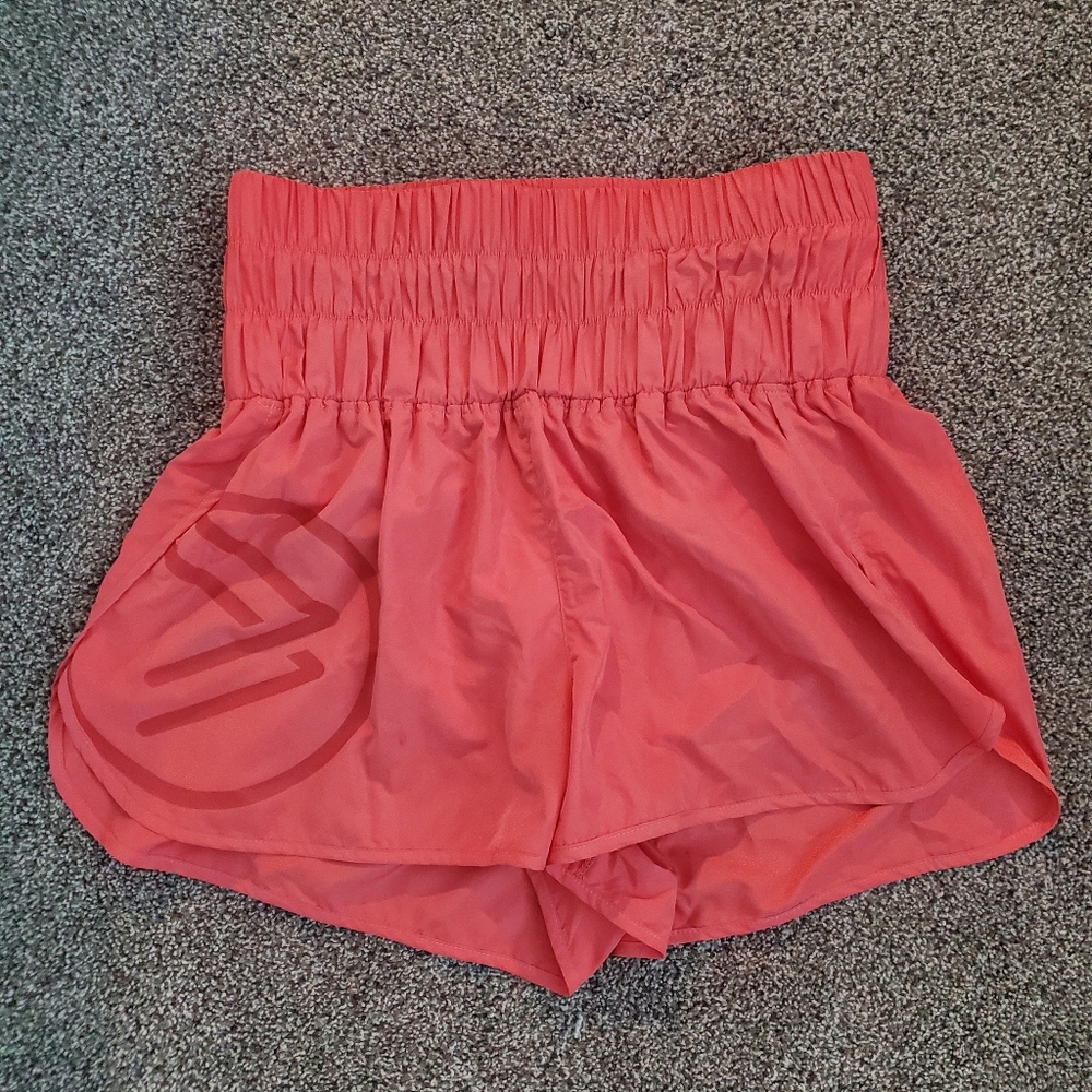 Savvi Tori Short (high waisted, small, coral, NWOT)